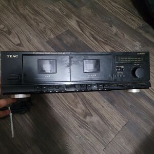 Black Stereo Double Cassette Deck By TEAC